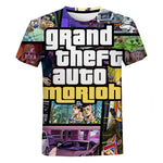 GTA 3D Printed T-Shirt Oversized Streetwear for Men