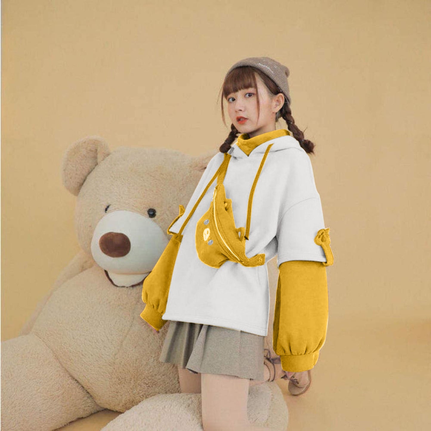 Women Hoodies Harajuku Y2K Bear Anime