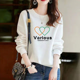 Sweatshirt Ladies Simple Pullover Comfortable Fashion Outwear