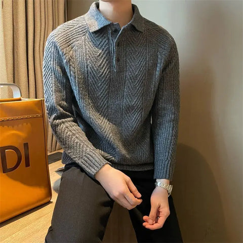 Men's Vintage Sweater Japanese Style Pullover