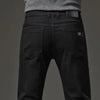 Mens Slim Straight Stretch Jeans Warm Winter Black Gray Pants