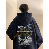 Painting Hoodies Warm Fashion for Men  Pullovers with Hip Hop Loose Casual Style