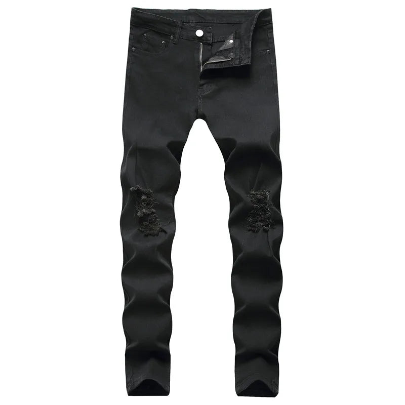 HIP HOP Men Fashion High Quality Sim Fit Jeans
