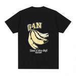 Y2K Banana Print Cotton T-Shirt Women Summer Fashion Top