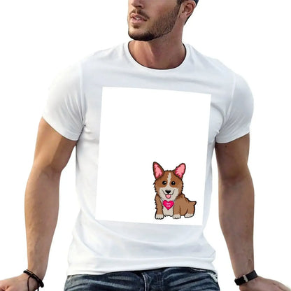 SJ's Doodle Adventures Cute Corgi Men Tee