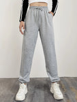 Gray Oversized Baggy Sweatpants Women Casual Joggers