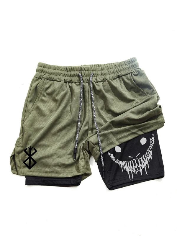 Berserk- Men's 2-in-1 sports shorts, running quick drying shorts