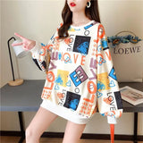 Casual Sweatshirts Female Clothing 2024 Autumn Oversized All-match