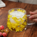 Glass Mug with Dried Flowers