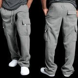 Men Cargo Pants Thickened Outdoor Casual Loose American
