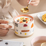 Ceramic Mug Vintage Flowers Coffee for Tea Milk Japanese Style