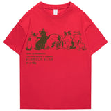 Cat T-Shirt Cotton Summer 2023 Cartoon T Shirt Hip Hop Tops Tees