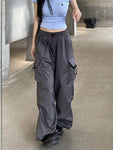 Zoki Streetwear Hip Hop Cargohose Damen Mode Taschen Oversize