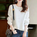 Sweatshirt Ladies Simple Pullover Comfortable Fashion Outwear