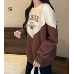 Printed Round Neck Sweatshirts Autumn Winter Women's Clothing