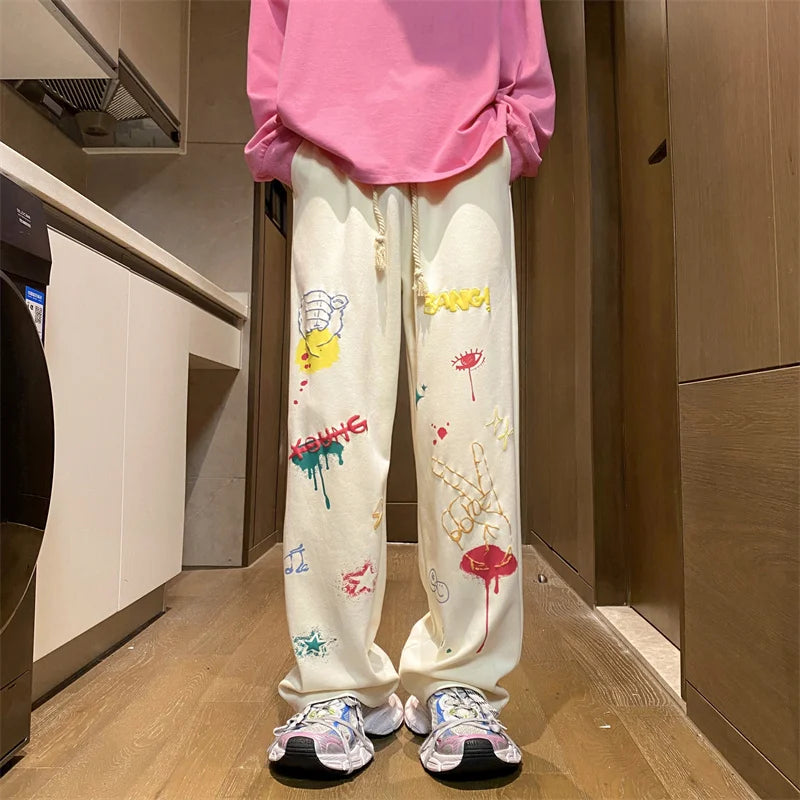 Hip Hop Streetwear Wide-leg Men Pant