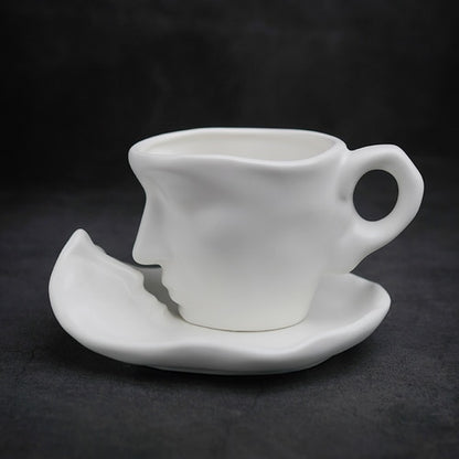 Mug exquisite matte ceramic coffee cup and saucer set