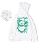 Lustige grafische Love Bear Print Pullover Hoodies Herbst Hip Hop Mode übergroße Y2K