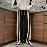 High Street Waffle Pants Men's Loose Wide Leg Sports Pants