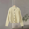 Women’s Knitted Stand Collar Cardigan – Single-Breasted Long Sleeve Autumn 2025 Fashion Outwear