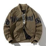 Men Letter Baseball Jacket Winter Vintage Hooded