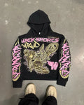 Y2K American Streetwear pattern printed hoodie