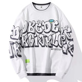 Trainingsanzug Herbst Frühling Outfit Brief Drucken Pullover Sweatshirt Hip Hop Streetwear