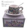 3 Piece Ceramic Coffee Cup Saucer Set Elegant Minimalist Gift Tea