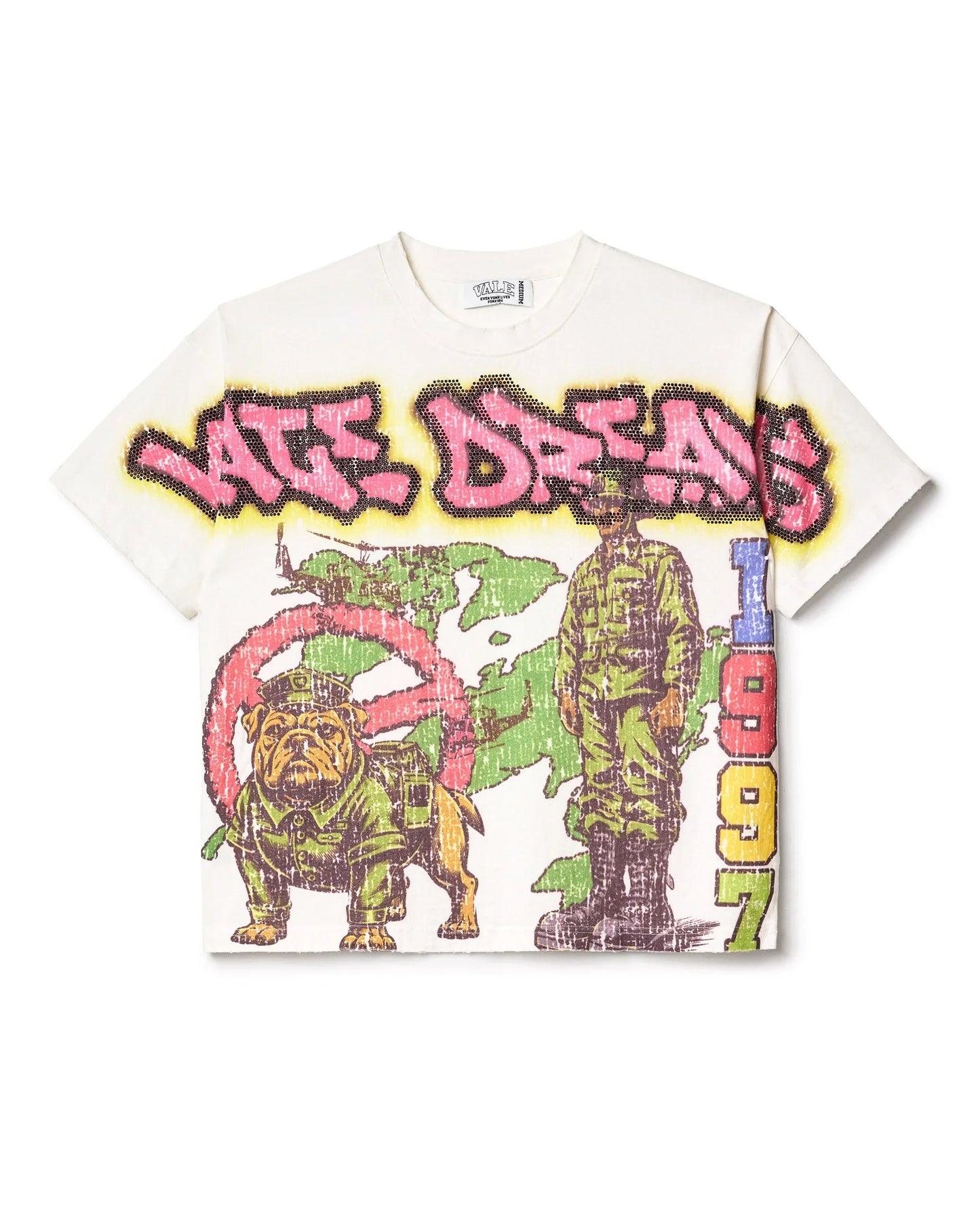 Y2K Street War Printed T-Shirt Men’s Summer Loose Cotton Top