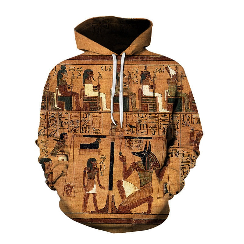 Streetwear Hoodies Männer Alter Horus Ägyptischer Gott Auge Ägyptens Pharao Anubis