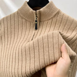 Men's Slim Fit Quarter Zip Turtleneck Sweater