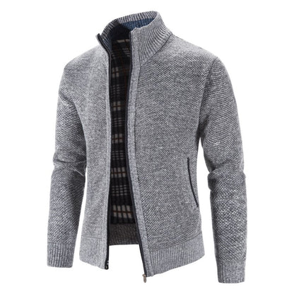 Sweater Men Fashion Slim Fit Cardigan Men Causal Sweaters Coats Solid - xinnzy