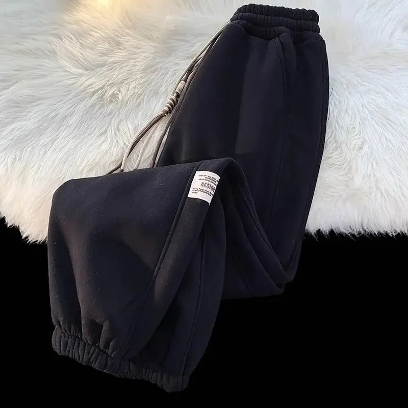 Women's Korean Wide Leg Jogger Pants Loose Casual Streetwear Trousers