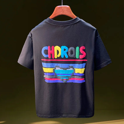 Loose Fit T-Shirt Men’s 2025 – Hand Drawn Print Street Style