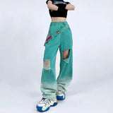 Damen Baggy Pants High Waist Streetwear Style