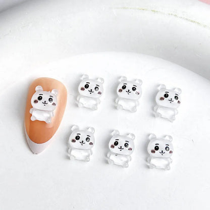 30PCS Cartoon Anime Character Nail Art Decorations Funny Rabbit