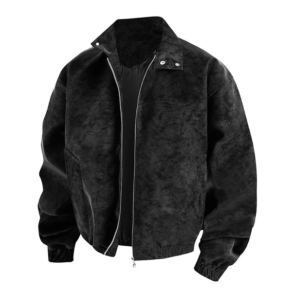 Mens Stand Collar Winter Jacket Relaxed Fit Casual Fall Coat