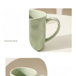 400ml Simple Color Ceramic Cup High-value Coffee Cups Large-capacity Mugs