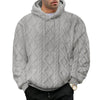 Men's Jacquard Velvet Hoodie - Reversible Pullover Sweater