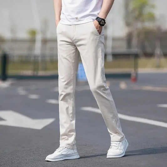 Men's Trendy Slim Fit Cotton Casual Pants Y2K Streetwear Plus Size