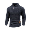 Men's Ribbed Knit Sweater - Crew Neck Pullover Winter Warm