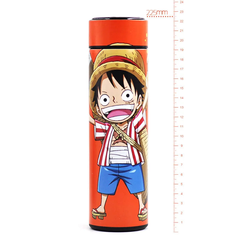 One Piece Cartoon Anime Figure Vacuum 480ML Cup Luffy Zoro Sanji Cosplay