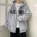 Men's Oversized Cotton Zipper Hoodie Casual Top