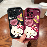 Hello kitty Silicone Funny PhoneCase For iPhone Camera Lens Protection Cove