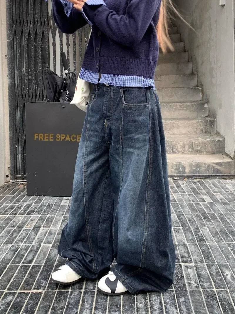 Y2K Vintage Baggy Wide Leg Jeans for Women