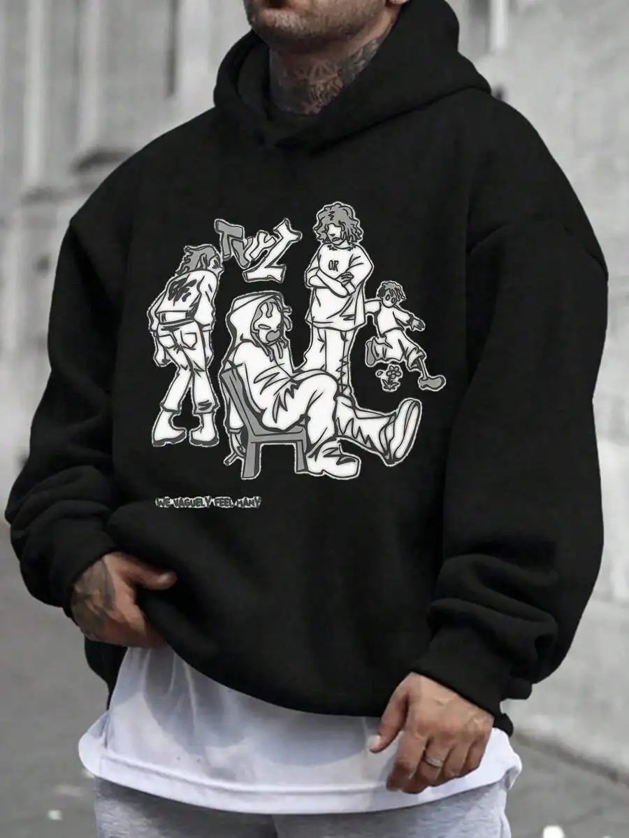 We Vaguely Feel Hany Graphic Streetwear Hoodie