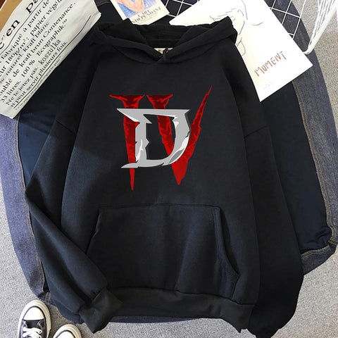 Gaming Chic: 2023 Anime Diablo 4 Hoodie - Aesthetic Graphic Harajuku Sweatshirt