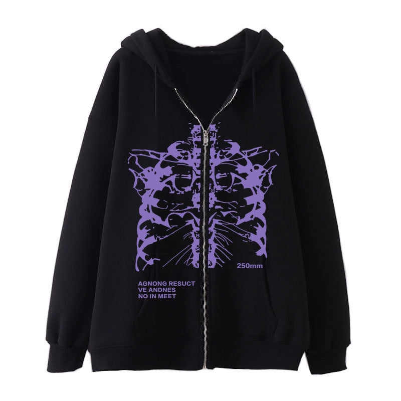 Women Vintage Gothic Streetwear Hoodies Harajuku Y2k