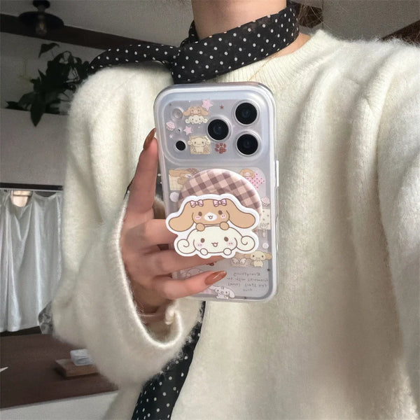 Bunny Puppy Magnetic Phone Case for iPhone Cute Cartoon Fundas With Magsafe Cases