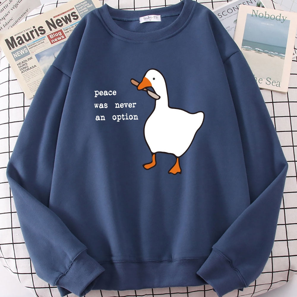 Trendy Goose Print Sweatshirts Embrace Your Unique Fashion Statement